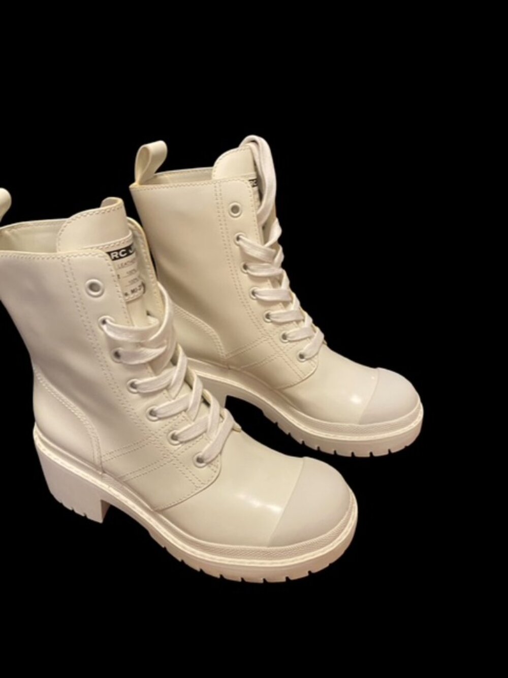 Marc Jacobs White Bristol Combat Boots Size 38.5 - Excellent Condition! - Picture 4 of 8